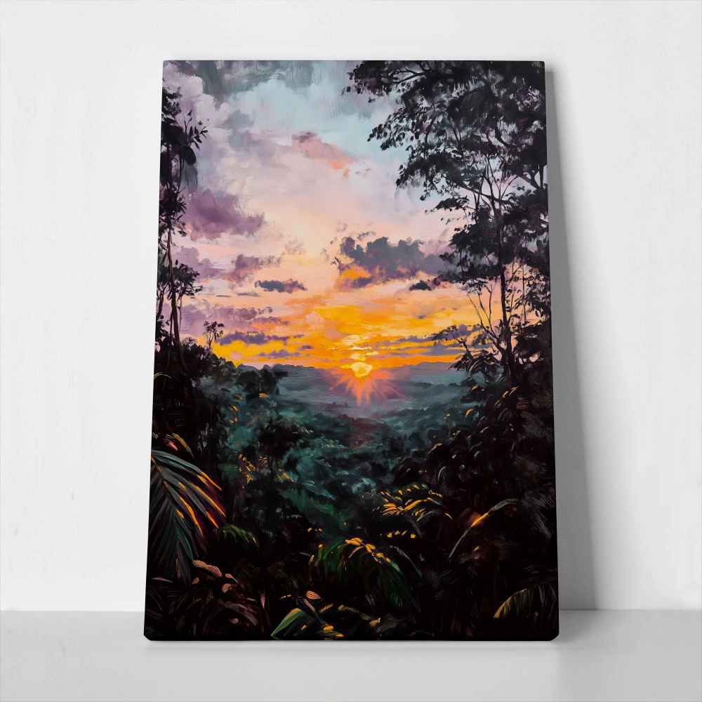 Πίνακας σε Καμβά VINTAGE PASTEL RAINFOREST 2