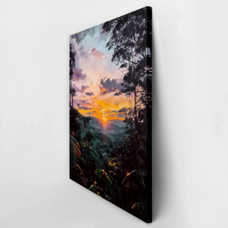 Πίνακας σε Καμβά VINTAGE PASTEL RAINFOREST 2 - Vintage Sticky 2