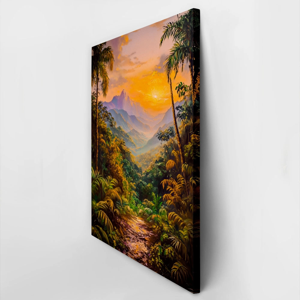 Πίνακας σε Καμβά VINTAGE PASTEL RAINFOREST