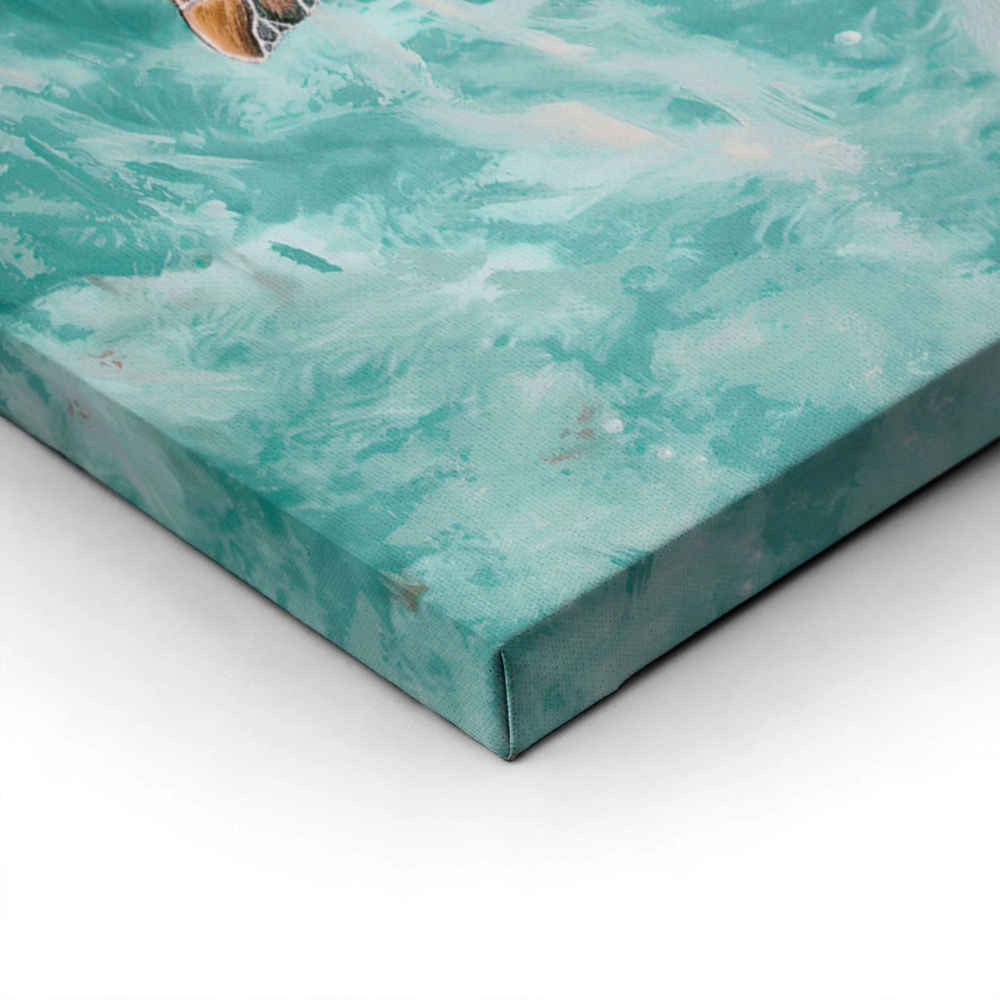 Πίνακας σε Καμβά VINTAGE PASTEL SEA TURTLE 4