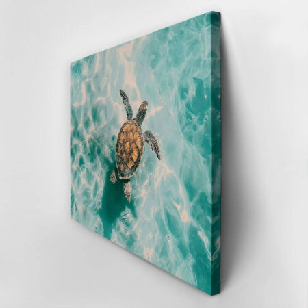 Πίνακας σε Καμβά VINTAGE PASTEL SEA TURTLE 6 - Vintage Sticky 2