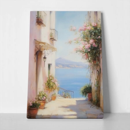 Πίνακας σε Καμβά VINTAGE PASTEL SEA VIEW 2 - Vintage