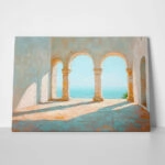Πίνακας σε Καμβά VINTAGE PASTEL SEA VIEW 3