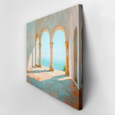 Πίνακας σε Καμβά VINTAGE PASTEL SEA VIEW 3 - Vintage Sticky 2