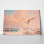 Πίνακας σε Καμβά VINTAGE PASTEL SEAGULL 4