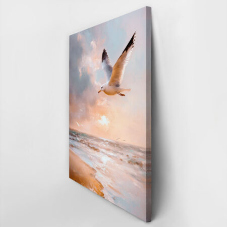 Πίνακας σε Καμβά VINTAGE PASTEL SEAGULL - Vintage Sticky 2