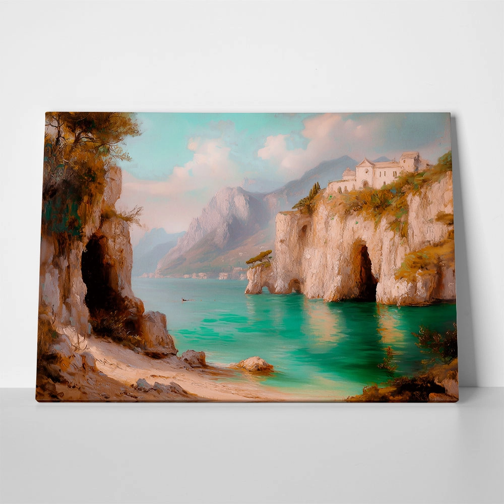 Πίνακας σε Καμβά VINTAGE PASTEL SECRET BEACH 2