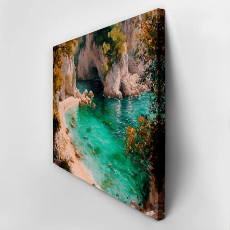 Πίνακας σε Καμβά VINTAGE PASTEL SECRET BEACH - Vintage Sticky 2