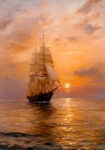 Πίνακας σε Καμβά VINTAGE PASTEL SHIP