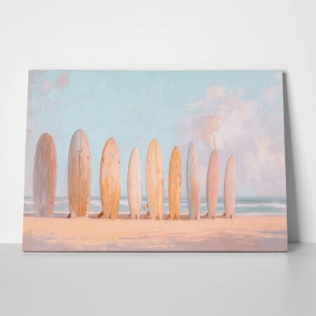 Πίνακας σε Καμβά VINTAGE PASTEL SURF BOARDS 2