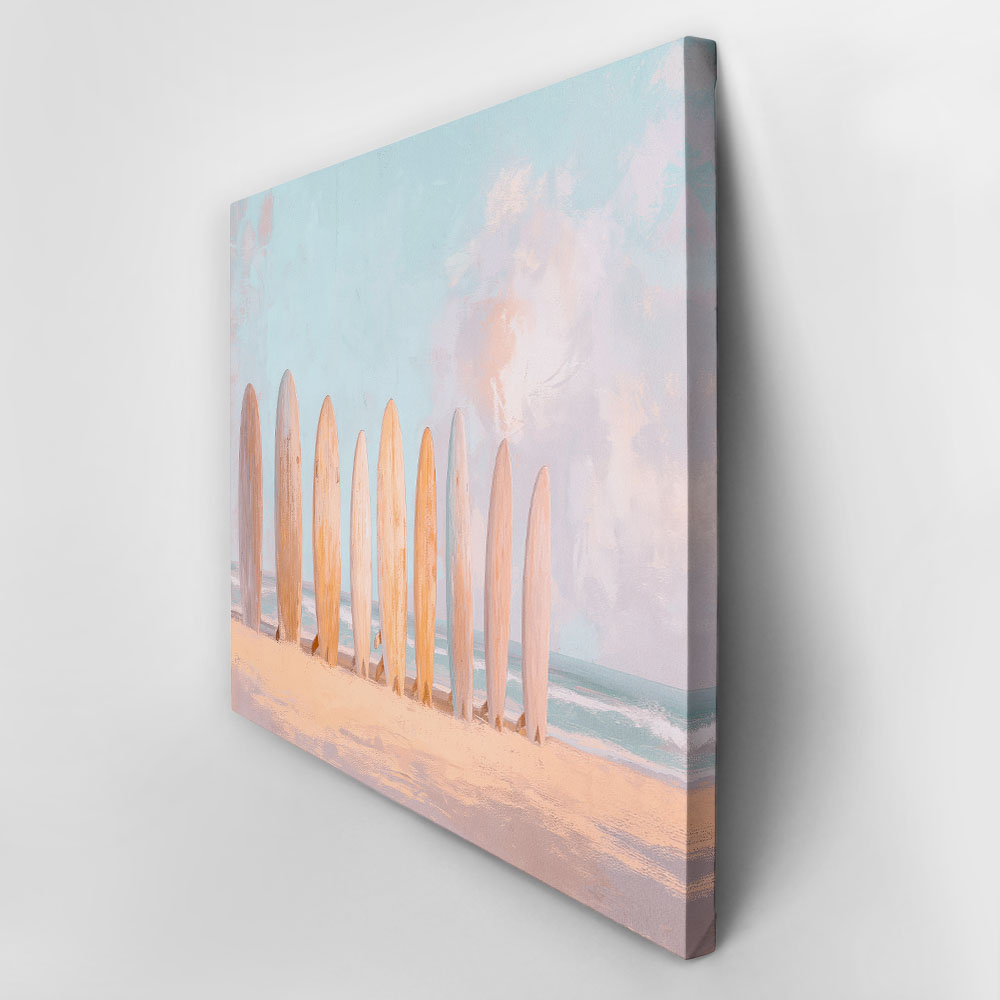 Πίνακας σε Καμβά VINTAGE PASTEL SURF BOARDS 2