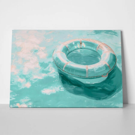 Πίνακας σε Καμβά VINTAGE PASTEL SWIM RING 6
