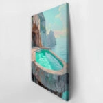 Πίνακας σε Καμβά VINTAGE PASTEL SWIMMING POOL