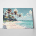 Πίνακας σε Καμβά VINTAGE PASTEL TROPICAL PARADISE 3