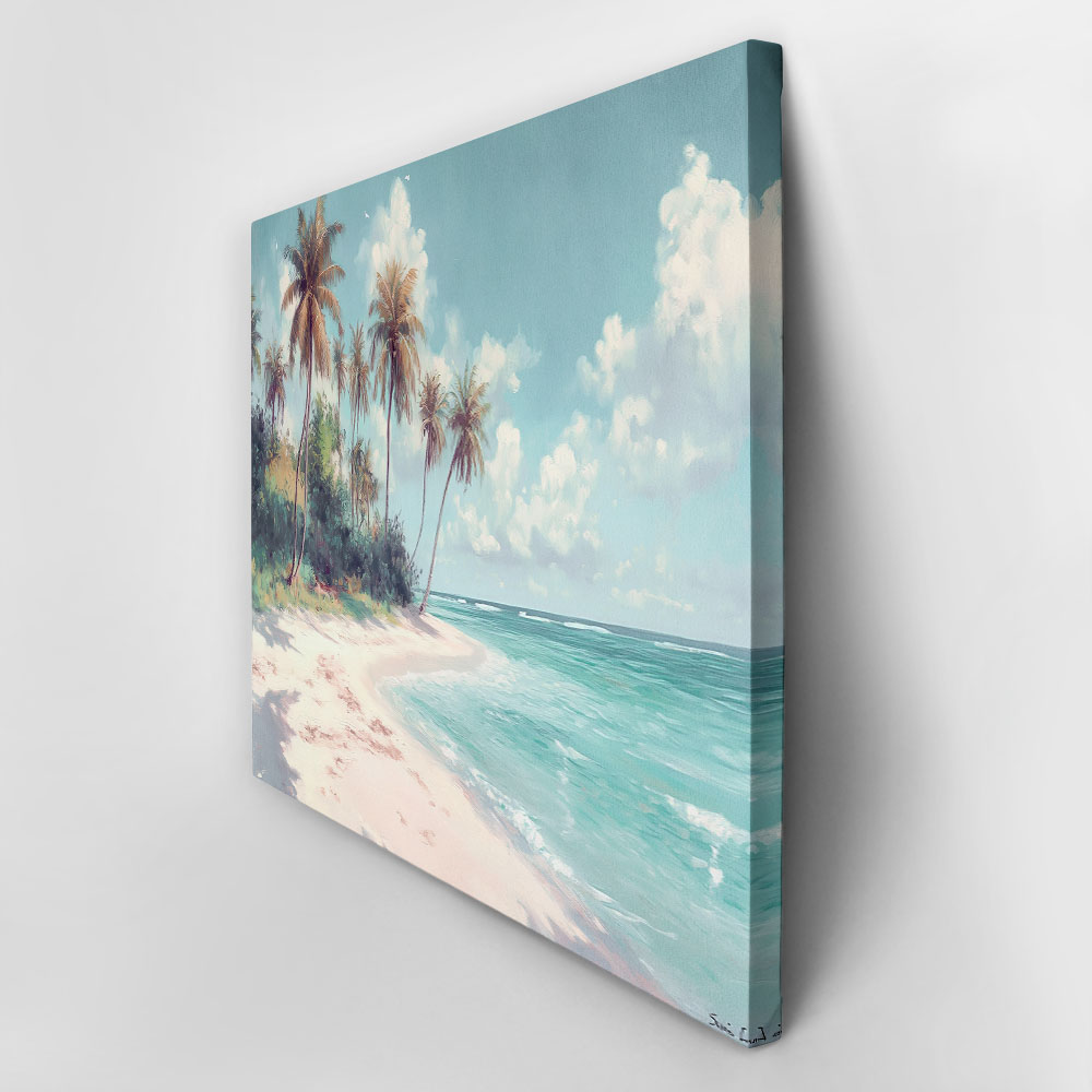 Πίνακας σε Καμβά VINTAGE PASTEL TROPICAL PARADISE 3