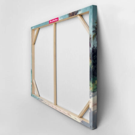 Πίνακας σε Καμβά VINTAGE PASTEL TROPICAL PARADISE 3 - Vintage Sticky 3