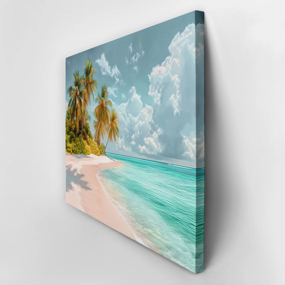 Πίνακας σε Καμβά VINTAGE PASTEL TROPICAL PARADISE 4