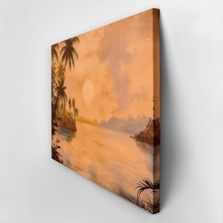 Πίνακας σε Καμβά VINTAGE PASTEL TROPICAL SUNSET - Vintage Sticky 2