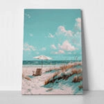 Πίνακας σε Καμβά VINTAGE PASTEL UMBRELLA 2