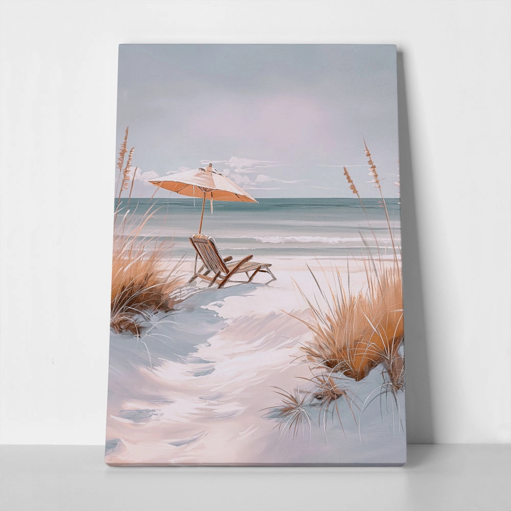 Πίνακας σε Καμβά VINTAGE PASTEL UMBRELLA 3