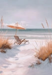 Πίνακας σε Καμβά VINTAGE PASTEL UMBRELLA 3