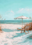 Πίνακας σε Καμβά VINTAGE PASTEL UMBRELLA 5