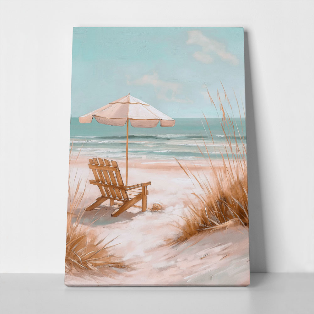 Πίνακας σε Καμβά VINTAGE PASTEL UMBRELLA 9