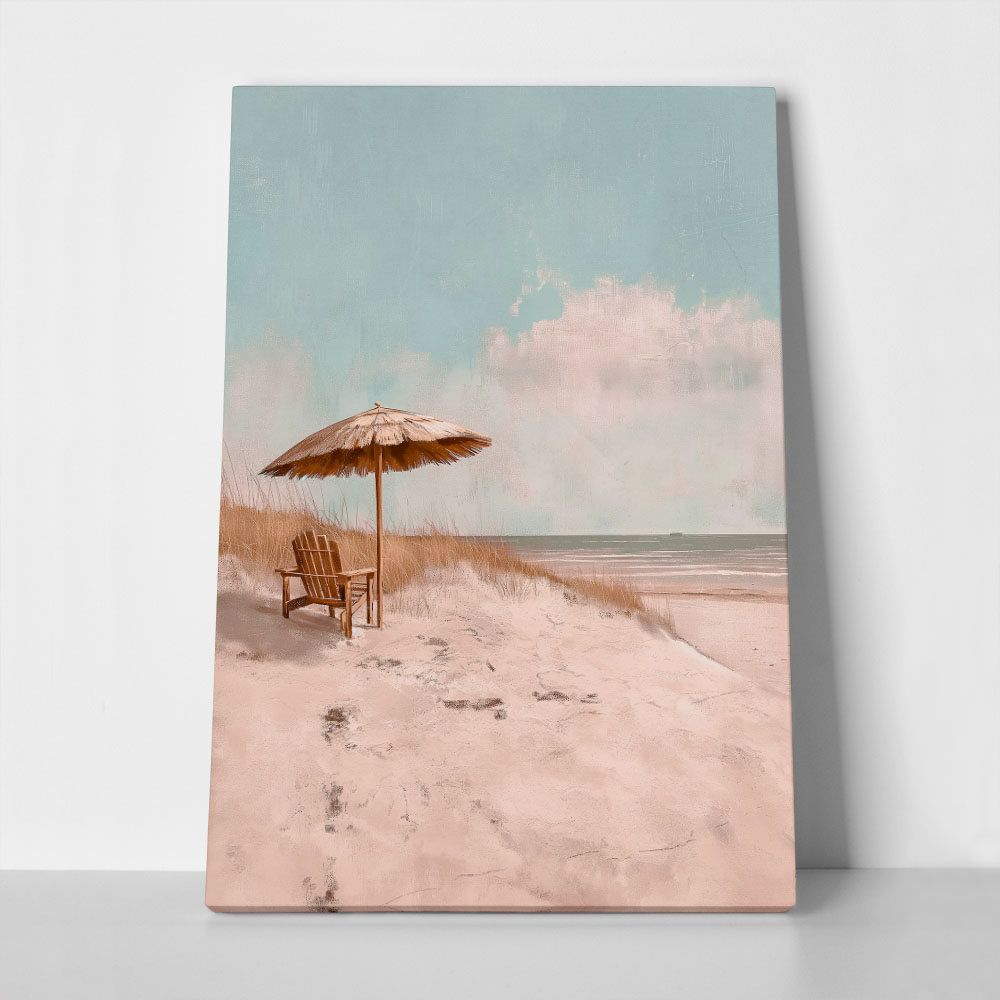 Πίνακας σε Καμβά VINTAGE PASTEL UMBRELLA