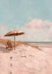 Πίνακας σε Καμβά VINTAGE PASTEL UMBRELLA