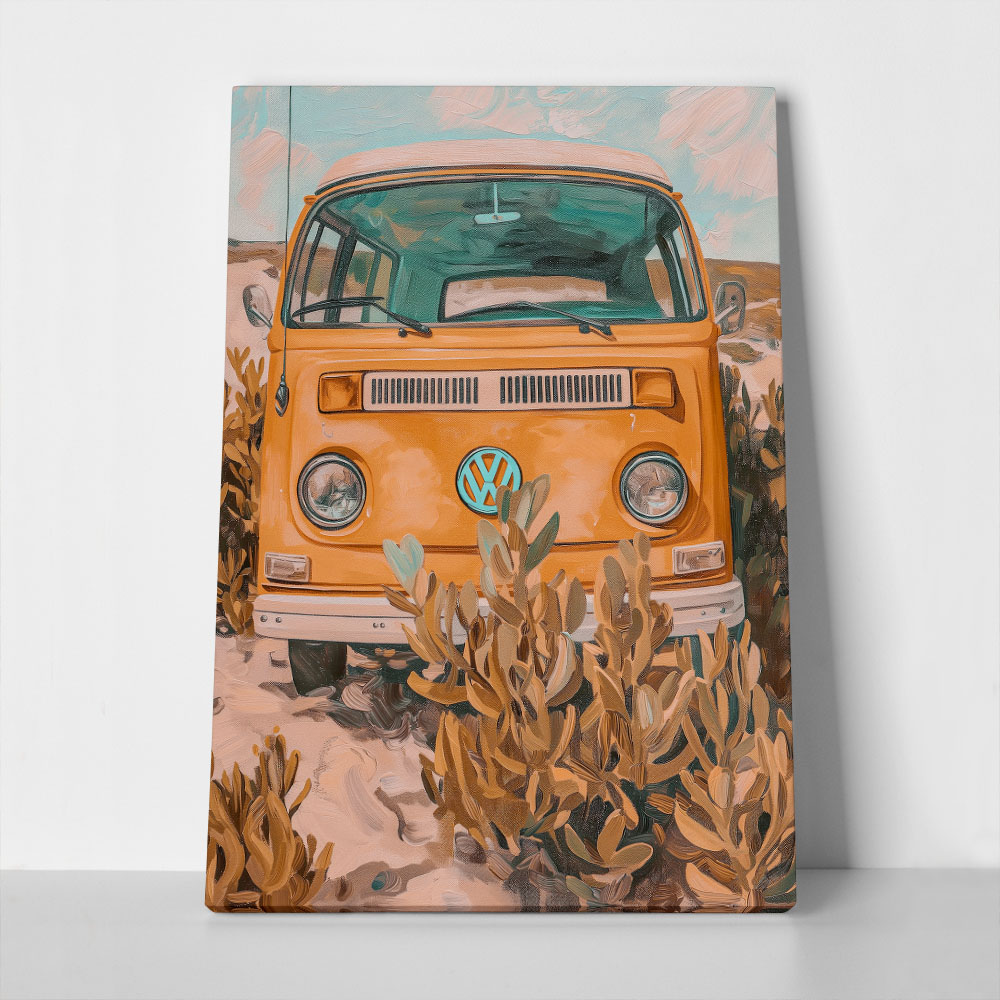 Πίνακας σε Καμβά VINTAGE PASTEL VAN 2