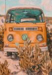 Πίνακας σε Καμβά VINTAGE PASTEL VAN 2