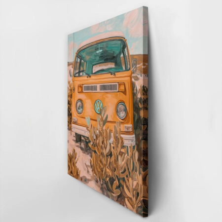 Πίνακας σε Καμβά VINTAGE PASTEL VAN 2 - Vintage Sticky 2