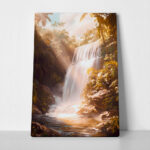 Πίνακας σε Καμβά VINTAGE PASTEL WATERFALL 4
