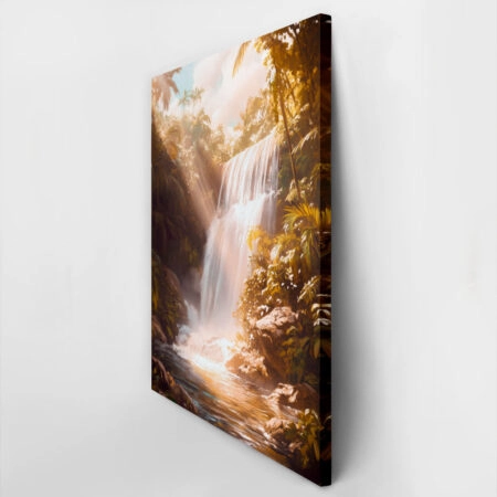 Πίνακας σε Καμβά VINTAGE PASTEL WATERFALL 4 - Vintage Sticky 2