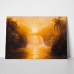 Πίνακας σε Καμβά VINTAGE PASTEL WATERFALL 6