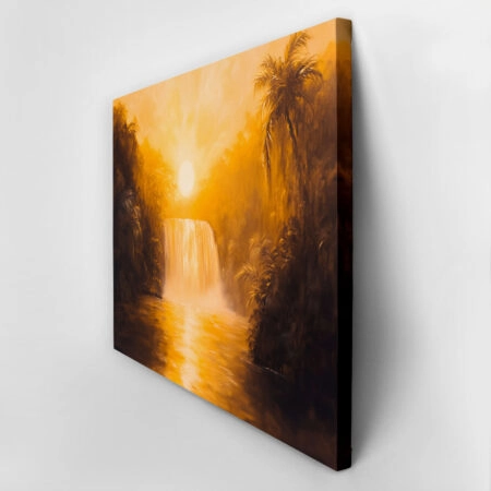Πίνακας σε Καμβά VINTAGE PASTEL WATERFALL 6 - Vintage Sticky 2