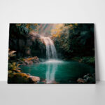 Πίνακας σε Καμβά VINTAGE PASTEL WATERFALL 7