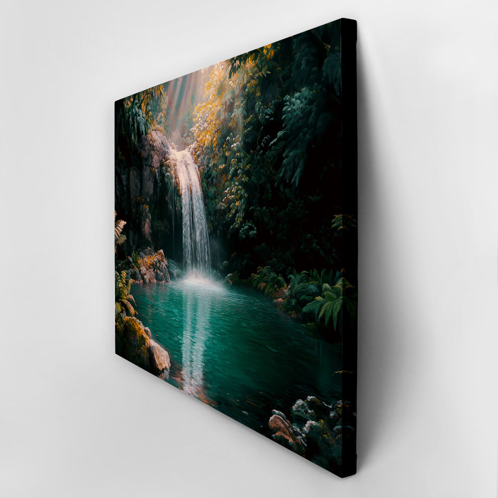 Πίνακας σε Καμβά VINTAGE PASTEL WATERFALL 7