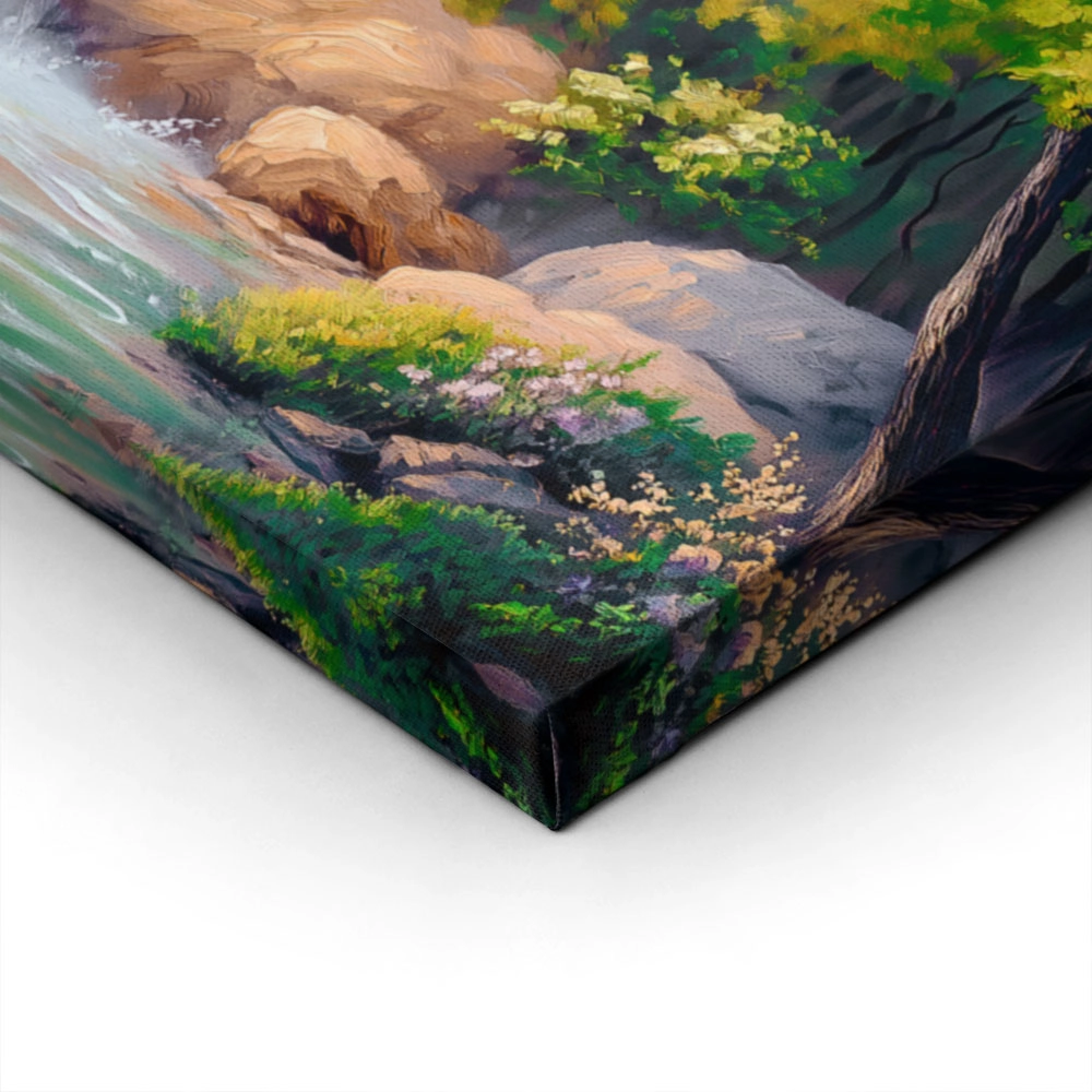 Πίνακας σε Καμβά VINTAGE PASTEL WATERFALL 8
