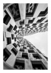 Poster BLACK AND WHITE ARCHITECTURAL ABSTRACT GEOMETRIC COMPOSITION