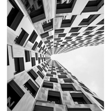 Poster BLACK AND WHITE ARCHITECTURAL ABSTRACT GEOMETRIC COMPOSITION - Πολεις - Χαρτες Sticky 2