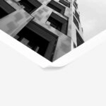 Poster BLACK AND WHITE ARCHITECTURAL ABSTRACT GEOMETRIC COMPOSITION