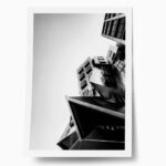 Poster BLACK AND WHITE ARCHITECTURAL ANGULAR BUILDING