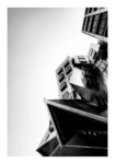 Poster BLACK AND WHITE ARCHITECTURAL ANGULAR BUILDING