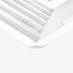 Poster BLACK AND WHITE ARCHITECTURAL ARCHWAY CORRIDOR WITH STAIRS
