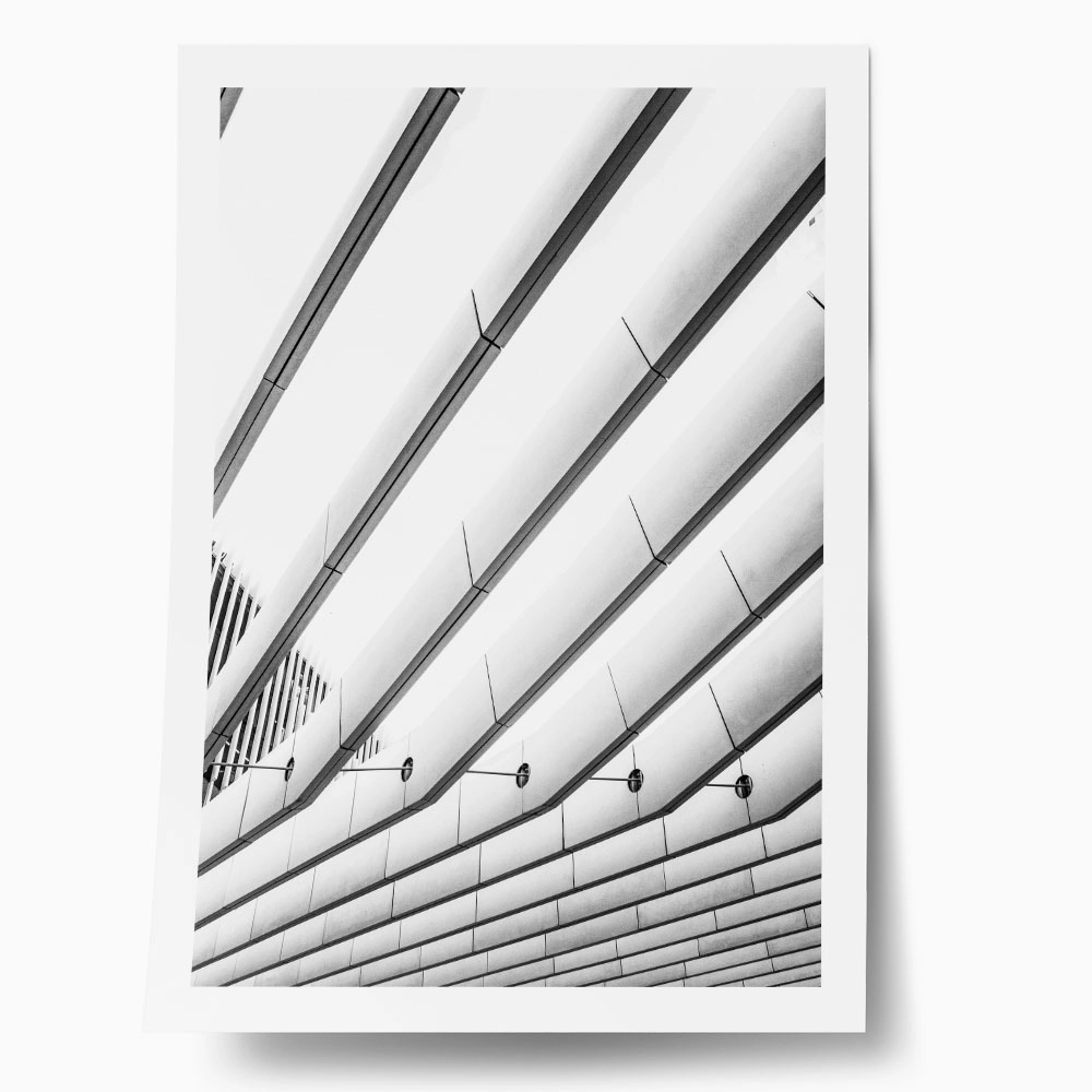 Poster BLACK AND WHITE ARCHITECTURAL BEAMS