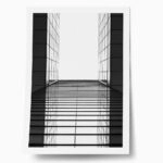 Poster BLACK AND WHITE ARCHITECTURAL BUILDING MIRROR