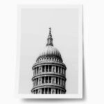 Poster BLACK AND WHITE ARCHITECTURAL CATHEDRAL DOME