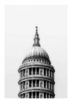Poster BLACK AND WHITE ARCHITECTURAL CATHEDRAL DOME