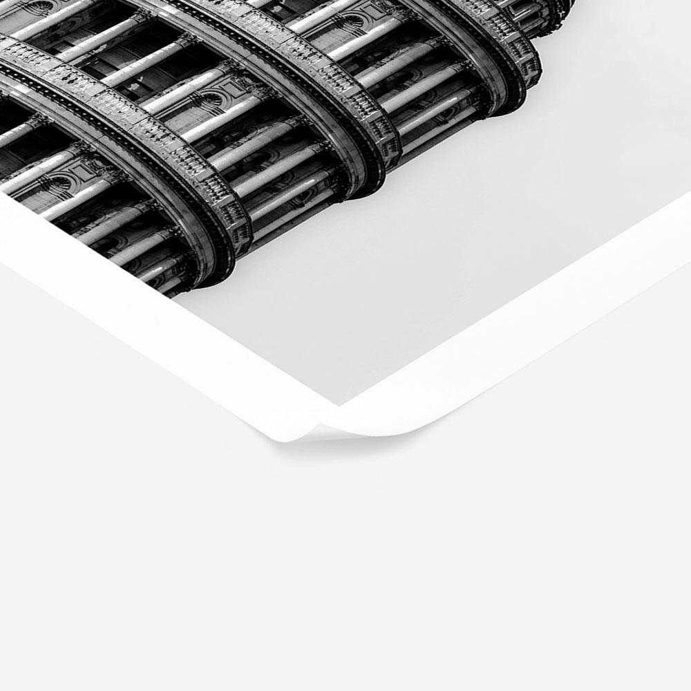 Poster BLACK AND WHITE ARCHITECTURAL CATHEDRAL DOME